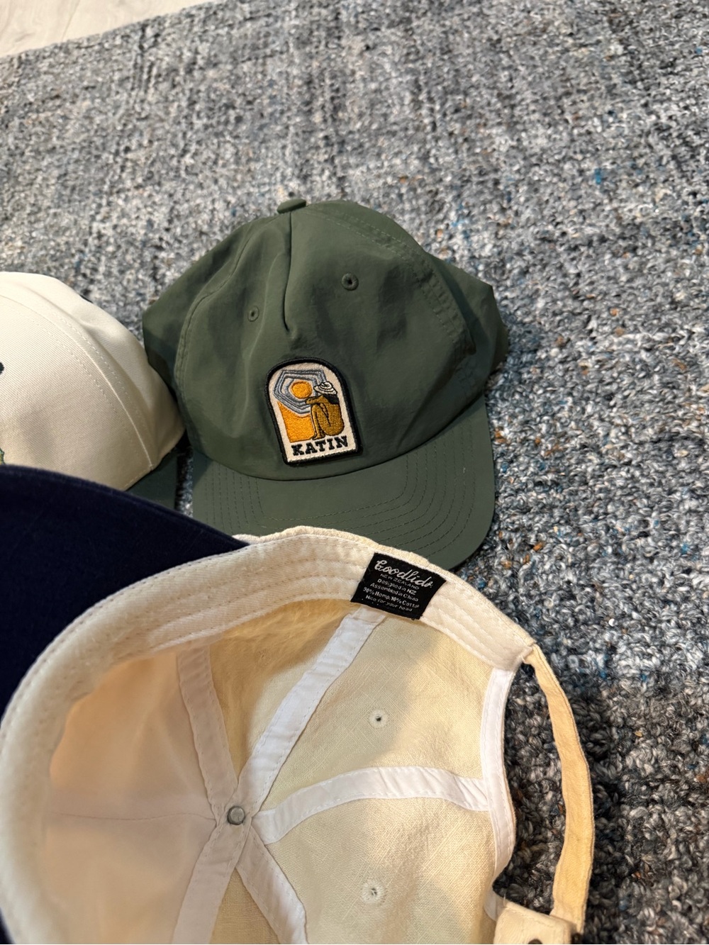 Baseball Caps - Cream & Green - Picture 7 of 7